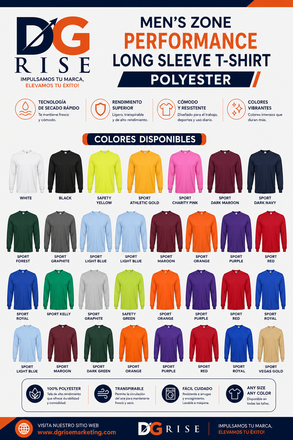 Long-sleeve T-shirt — available colors
