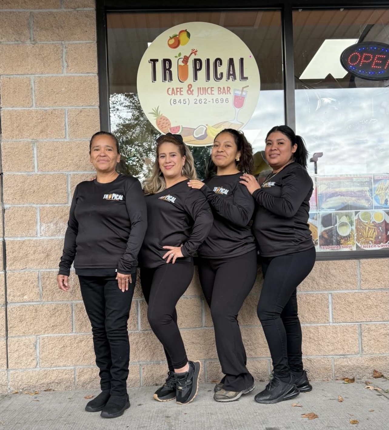 Black custom polos for a restaurant team
