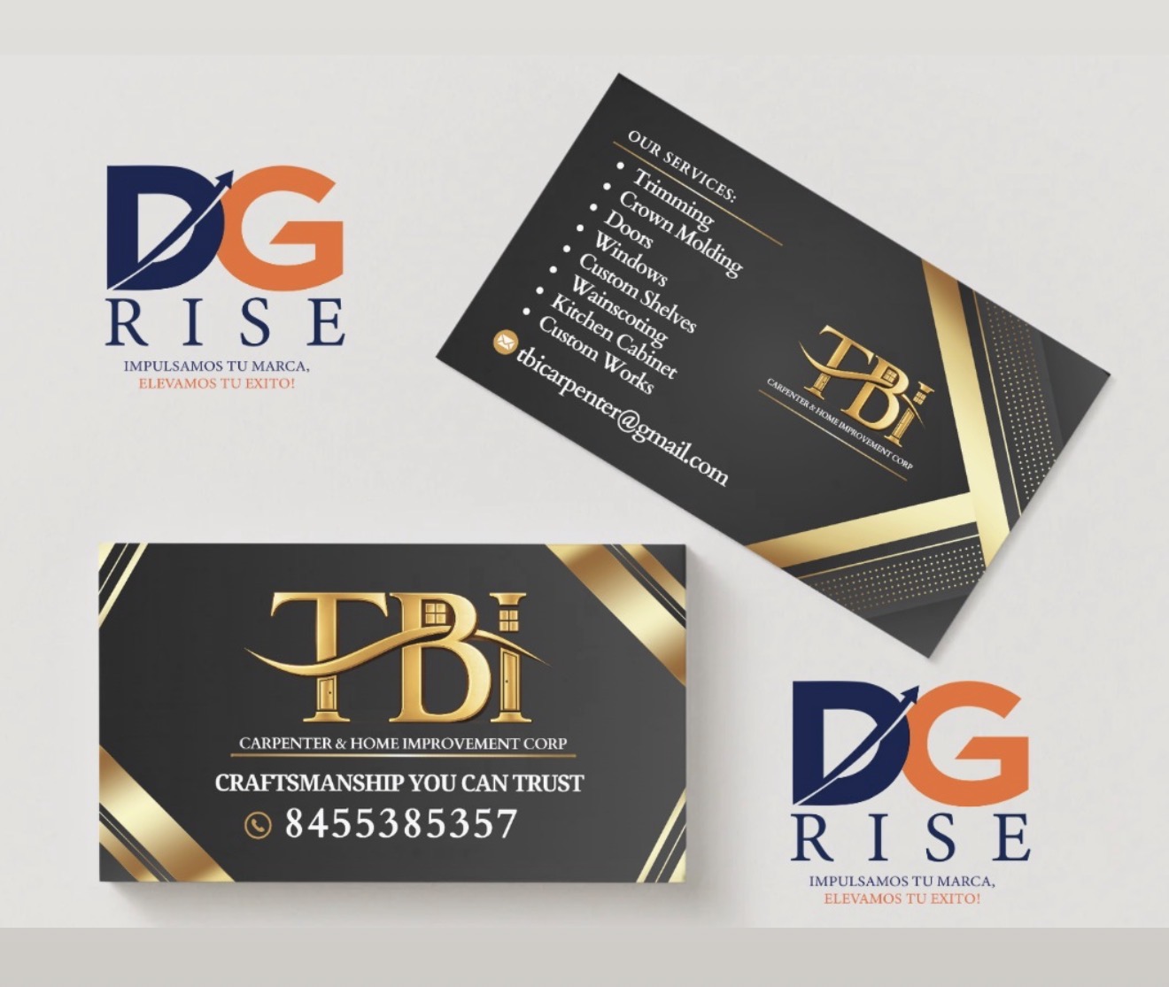 Contractor card design example