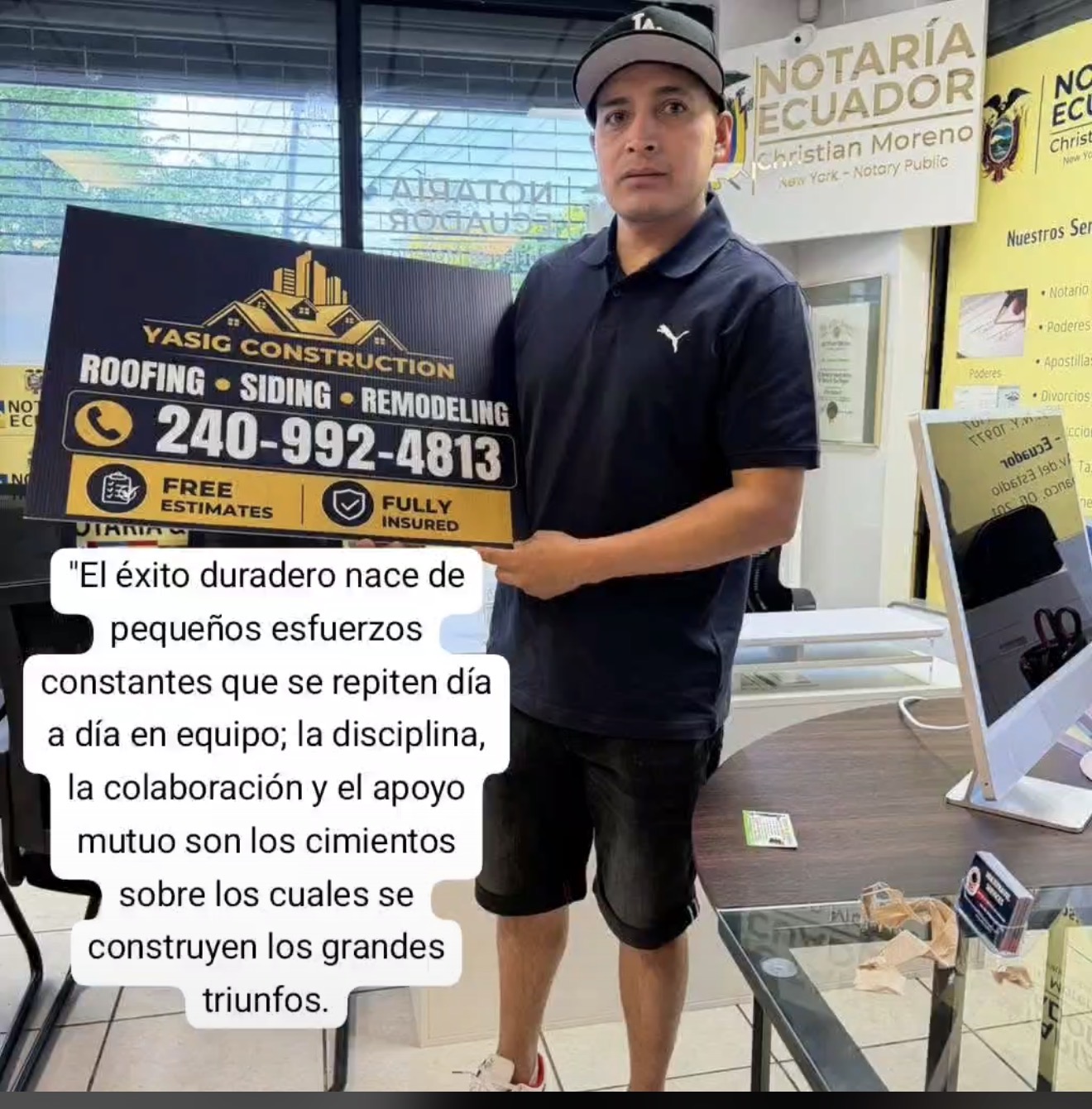 Client sign pickup example